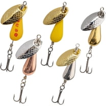 QualyQualy Trout Lures Fishing Spinnerbaits 5pcs Brass Hard Metal Spinner Trout Baits Fishing Lure for Perch Freshwater Saltwater Lake River