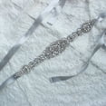 thumbnail image 2 of Bridal Crystal Rhinestone Wedding Dress Sash Belt With Ribbon Black, 2 of 6