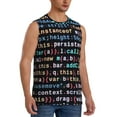 thumbnail image 2 of Pofeuu Function Source Code1 Print Men's Muscle T-Shirt, Sleeveless, Muscle Tank, Classic Muscle Tee Top For Men Casual Sleeveless Muscle T-Shirt Trendy Clothes-X-Large, 2 of 7