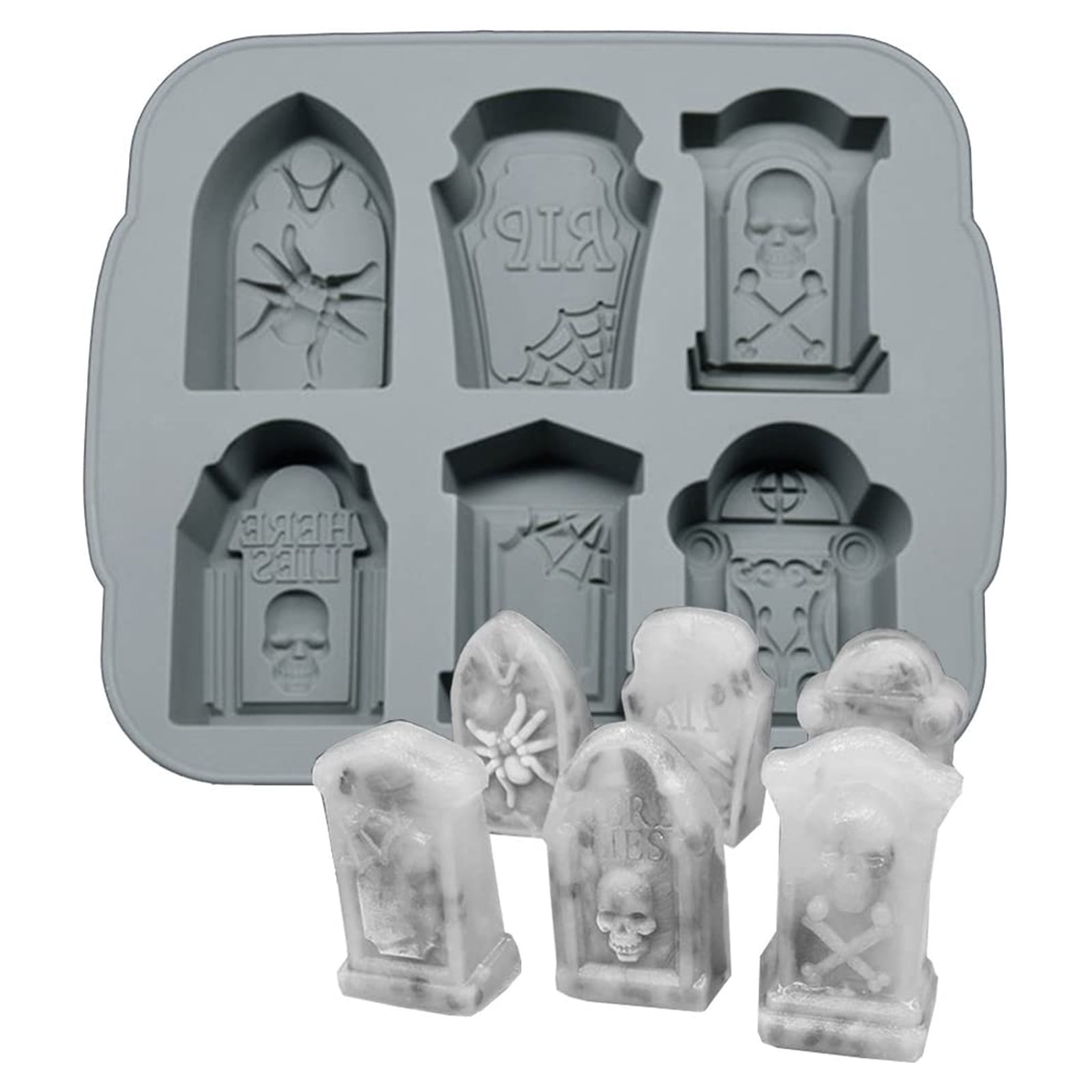 Silicone Halloween Cross Tombstone chocolat Moule décoration Ice Cube Tray Mold 