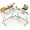 Marble White, variant on Mr IRONSTONE L Shaped Gaming Desk, Computer Corner Desk Carbon Fiber Surface for Home Office, Writing Study Desk with Laptop Stand, Easy to Assemble, Carbon Fiber, 51 Inch