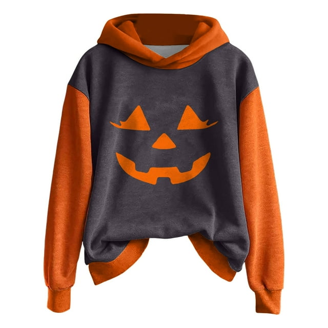 NMMUED Chandails d'Halloween pour Femmes, Chandails à Capuche pour Femmes, Chandails d'Halloween pour Femmes, Chandails à Capuche, Tenues d'Halloween pour Femmes, Chandails Graphiques pour Femmes, Gris m
