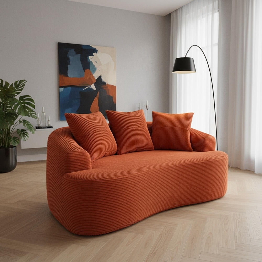 65.35" Curved Loveseat Sofa for Living Room