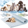 thumbnail image 1 of Tapis Rafraîchissant pour Chien Sweetdreamed, Coussin Rafraîchissant Sweetdreamed Sans Gel pour Chiens et Chats à Poser, 4 Tailles Tapis Rafraîchissants Portatifs pour Animaux de Compagnie pour Toutes les Races et Tailles, Lit pour Animal Double Face Lavable à la Machine (Bleu, Très Grand), 1 of 8
