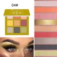 thumbnail image 2 of Paleta de sombras de ojos HUOGUO Purpurina mate nacarada de nueve colores, 2 of 2