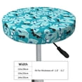 thumbnail image 4 of Gukieu Shark Wearing Sunglasses Print Round Chair Cover, Dust-proof and Non-slip Bar Chair Protective Cover, Suitable for Bars, Restaurants, Offices-12 inch, 4 of 7