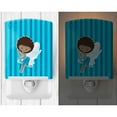 thumbnail image 2 of Caroline's Treasures BB6906CNL Fairy Blue Stripes Ceramic Night Light, 6x4x3", multicolor, 2 of 2