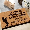 thumbnail image 4 of Father's Day Welcome Decor Doormat Non Slip Seasonal Rubber Front Door Rugs Natural, Indoor Outdoor, Low Profile, Durable Rug for Outside Entry, Garage, Patio, High Traffic Area 16x24IN, 4 of 6