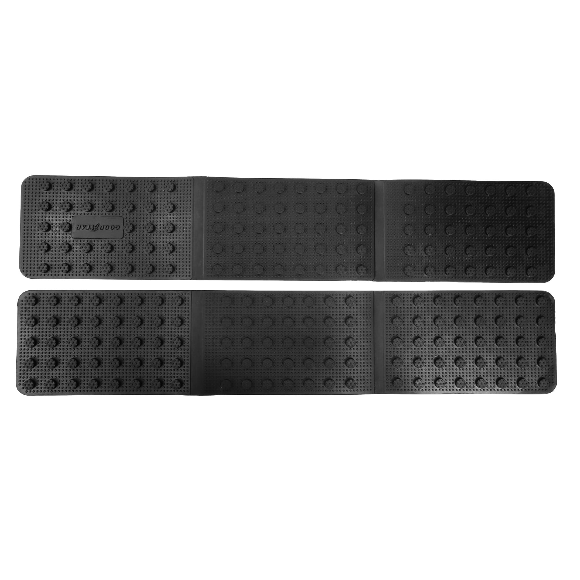 Goodyear 2-Pack Durable Black Rubber Traction Mats, for Vehicles. Features  Patented Design. 