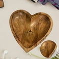 thumbnail image 4 of Kettion Wooden Heart Prayer Bowl 9.06" Heart Religious Wood Decorative Bowls, Set of 13, 4 of 6