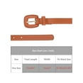 thumbnail image 4 of INSPIRE CHIC Womens 0.7" Width Textured Belts, Classic Causal Faux Leather Waistband for Jeans Pants Dresses 44.1x0.7"(LxW) Red Brown, 4 of 6