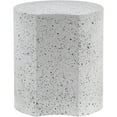 thumbnail image 5 of Meridian Furniture Dimple White Terrazzo Pattern Iron Metal End Table, 5 of 5