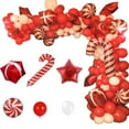 thumbnail image 1 of Kit d'Arche Guirlande de Ballons de Noël Ballons Bonbons Rouges et Blancs pour Décoration de Fond de Fête de Noël, 1 of 9