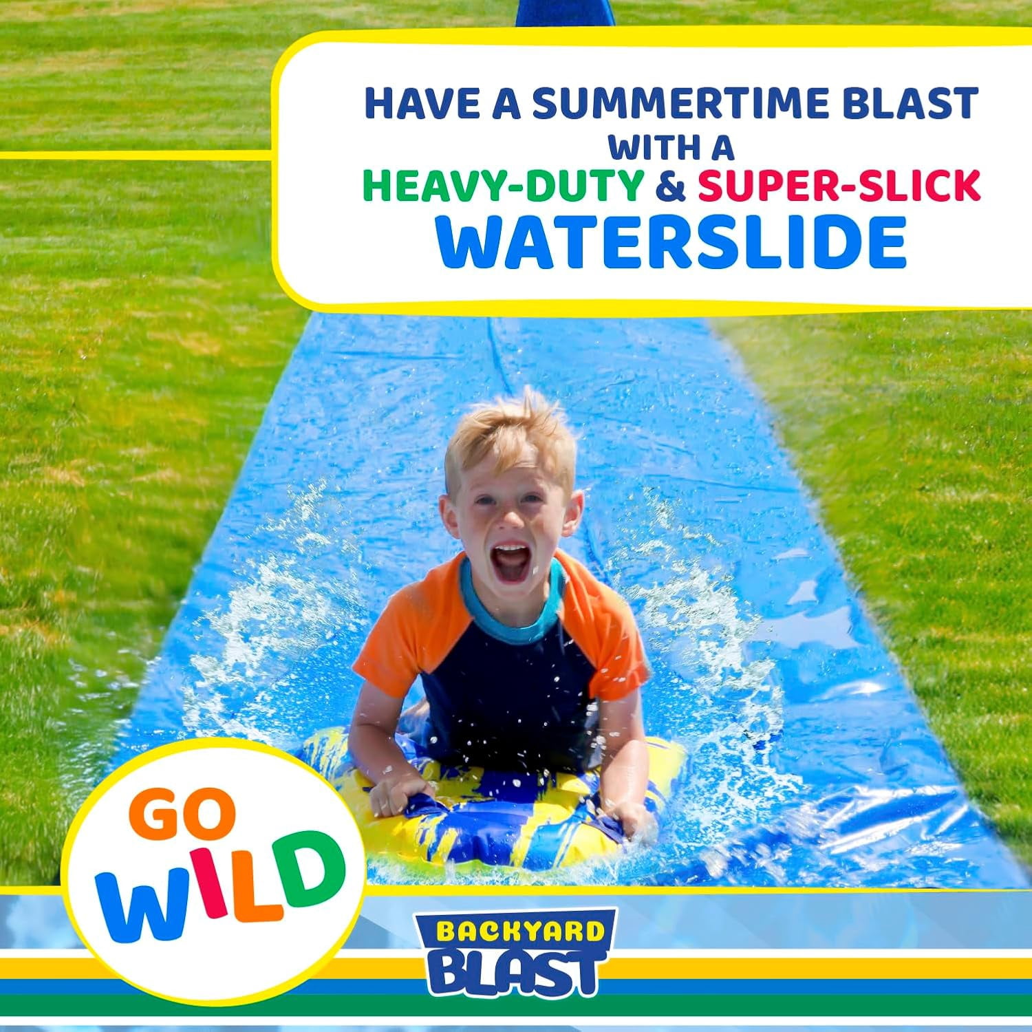 Giant Waterslide for Adults and Kids - Heavy Duty Large Slip Water Slide for Kids Backyard Outdoor Water Play includes Inflatable Riders - 20