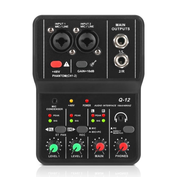 XTUGA Interface Audio USB pour PC, Interface pour Enregistrement de Musique Ordinateur Interface Audio XLR avec Prise Microphone 3,55m