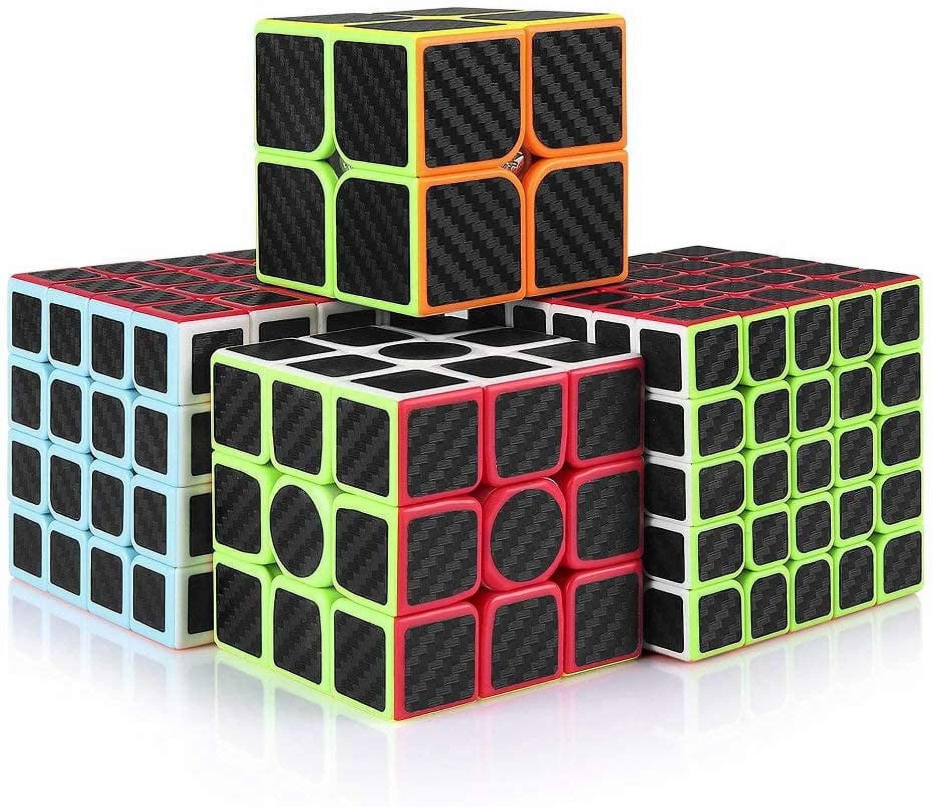 Fast Carbon Fiber Rubiks Cube Set 2x2, 3x3, 4x4, 5x5, Magic