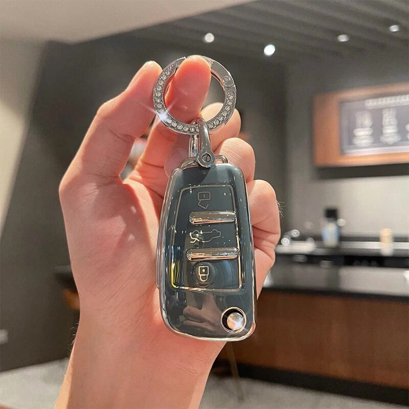 For Audi Key Cover A4 Q7 Q5 TT A3 A6 SQ5 R8 S5 Car Key Case Shell Fashion Keychain Fit Audi Key Ring