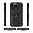 thumbnail image 1 of Funda protectora a prueba de golpes para iPhone 15 Plus con soporte giratorio de 360° y pantalla de vidrio templado, color negro, pantalla de 6.7", 1 of 8