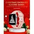 thumbnail image 3 of Wearlizer Christmas Snowflakes Engraved Watch Band Compatible with Apple Watch Band 38mm Christmas Gift Silicone Band for Girls, 40mm/41mm Series 8 7 6 5 4 3 2 1 SE, 3 of 6