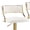 Beige & Gold, variant on Zimtown Set of 2 Swivel Barstools, Luxe Padded 24" Counter Bar Stool Adjustable Height with Footrest for Kitchen Island, Bar, Dining Room, Beige & Gold