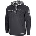 thumbnail image 2 of Men's Colosseum Charcoal Villanova Wildcats OHT Military Appreciation Digi Camo Quarter-Zip Hoodie, 2 of 4