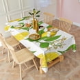 thumbnail image 3 of Yellow Lemon Fruit Limes White Pattern Rectangle Tablecloth 60"x102",Waterproof Polyester Rectangle Table Cloth, Wipeable Spillproof Polyester Tablecloth for Dining, Camping, Indoor and Outdoor, 3 of 6