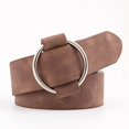 thumbnail image 1 of Brown belt women's belt with buckle, 1 of 4