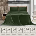 thumbnail image 6 of MyOwn Twin XL Sheet Sets - Cotton Rich Twin XL Bedding Sets, 3 Piece Deep Pocket Twin XL Sheet - Ultra Soft, Wrinkle Resistant, Quick Dry, Easy Care Twin XL Sheets - Olive Green, 6 of 6