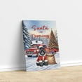 thumbnail image 3 of Santa is Coming Schnauzer Merry Christmas Xmas Noel Truck Tree Vertical Matte Canvas Poster Miniature Schnauzer Dog Lover Wall Art Home Decor - 02023, 3 of 5