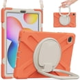 thumbnail image 5 of Funda colorida para Samsung Tab S6 Lite de 10,4 pulgadas con correa para el hombro, soporte de anillo ajustable grande y protección contra golpes., 5 of 5