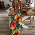 thumbnail image 3 of Nostalgic Vintage Floral Sleeveless Dress Woman Fashion Long Dresses Women's Summer Suit Dress Summer 2025 Women, 3 of 7