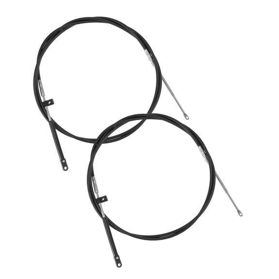 Unique Bargains 2pcs 16FT GEN2 Boat Throttle Shift Control Cable 33C Marine Outboard Remote Cable Fit for Mercury for MerCruiser for Mariner for Force Motor Engines Replace CC189 Series Black