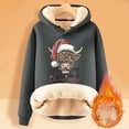 thumbnail image 2 of WILLBEST Sudaderas de Mujer con Capucha Navideña y Estampado de Vaca Mediana, 2 of 4
