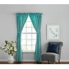 The Pioneer Woman Embroidered Velvet Light Filtering Rod Pocket Window Curtain Panel, Set of 2, Teal Topaz, 40 x 84