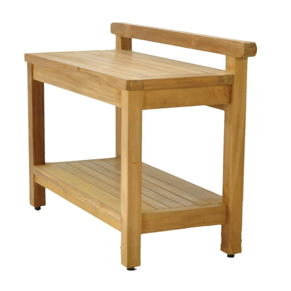 Grade-A Teak Wood Hamburg Shower Seat 30" Outdoor Patio Stool Bench