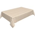 thumbnail image 1 of Rectangle Tablecloth 54 x 72 Inch, Beige Gingham Rectangular Table Cloths Stain Resistant Table Cloths Polyester Table Cover for Restaurant, Picnic, Indoor and Outdoor Dining, 1 of 1