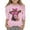 Pink, variant on HNMKIU Girls Tops Cropped Sleeves Tee for Young Fashion Lovers Playful Valentine's Day Styled Comfort Tee for Girls Black,13-14 Years