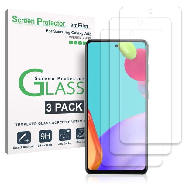 Protector de pantalla AmFilm de vidrio templado para Samsung Galaxy A53/ A52/S20 FE, 6.5 pulgadas, paquete de 3