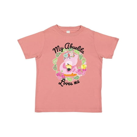 

Inktastic Baby Flamingo My Abuelita Loves Me in Flower Wreath Gift Toddler Boy or Toddler Girl T-Shirt