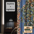 thumbnail image 3 of Flowers Trees Blackout Curtains for Bedroom/Living Room, Pinch Pleated Black Out Curtains, Boho Vintage Floral Botanical Plant Birds Room Darkening Window Drapes with Hooks 2 Panels, 39"x70", 3 of 8