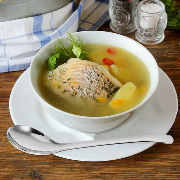 HOOWIFFY 4-Piece Stainless Steel Serving Spoon Set 304 Stainless Steel Kitchen Utensils for Home Use