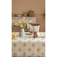 thumbnail image 4 of Designer Green Tablecloth for Rectangle Tables,Vintage Linen with Yellow Flowers Pattern Tablecloths,Rustic Floral Table Cover Cloth Decorative for Kitchen Dining Room,60"*120", 4 of 5