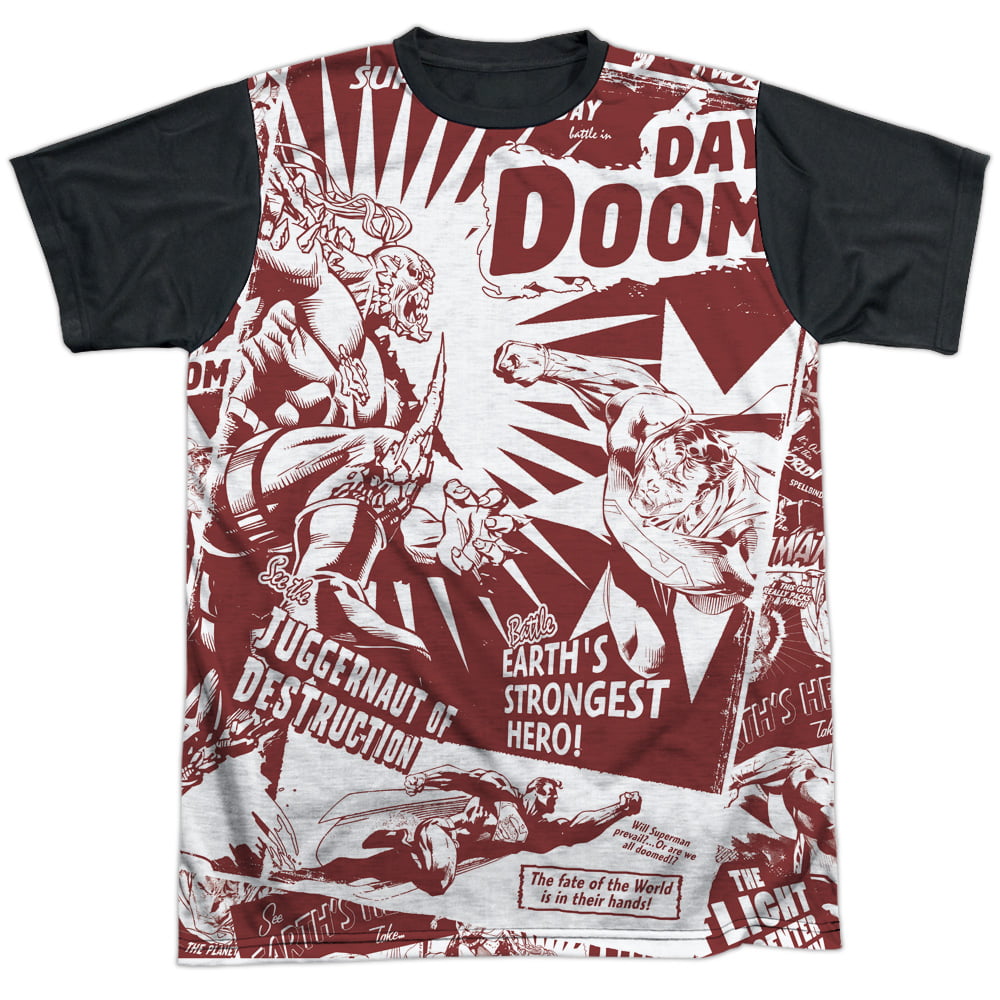 Superman Day of Doom Adult Work Shirt