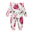 thumbnail image 2 of LAPAKIDS Newborn Baby Girls Bodysuit Floral  Romper Jumpsuit Long Sleeve 0-3 Months, 2 of 6