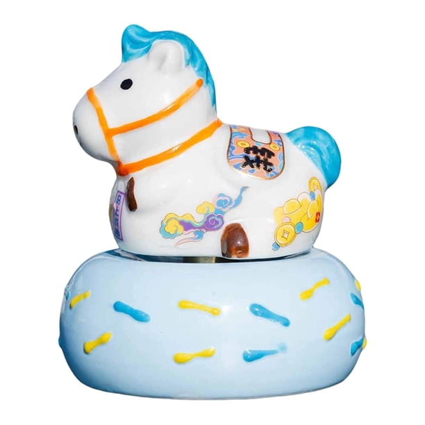 Figura de caballo en miniatura, figura tradicional china, figura decorativa para fiestas, coleccionable Azul