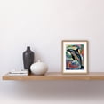 thumbnail image 2 of Orca Jumping Out Of Sunset Colour Waves Folk Art Artwork Framed Print Wall Art 9X7 Inch, 2 of 5