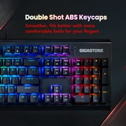 Gigastone GK-12 Mechanical Keyboard, Tactile Brown Switch, RGB LED Rainbow Backlit Gaming Keyboard, Precise Tactile Feedback, Full Anti-Ghosting, Full Size 104 Keys, Black