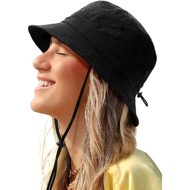 Waterproof Bucket Hat for Women Men Rain Hat UPF 50+ Wide Brim Boonie Sun  Hat Foldable Summer Floppy Beach Fishing Safari Hat 