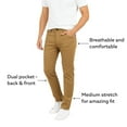 thumbnail image 2 of BenBen Men Chino Pants Slim Fit Cotton Stretch 2-Pack, 2 of 5