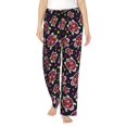 thumbnail image 2 of Picia Ladybug Womens Soft Woven Cotton Elastic Waistband Sleep Pajama Pant Lounge Sleep Pant With Pockets And Drawstring-Small, 2 of 9